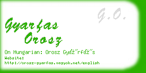 gyarfas orosz business card